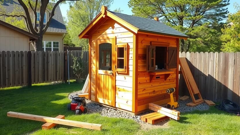 Bygga egen lekstuga hemma i trädgården