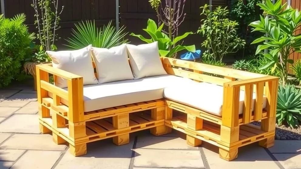 Så bygger du en egen soffa utomhus
