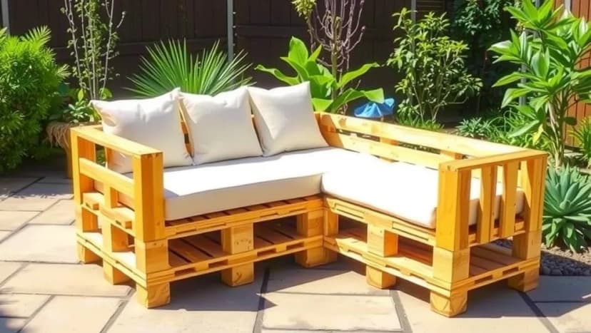 Så bygger du en egen soffa utomhus